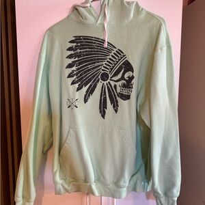 The Drive Green Pullover Hoodie with Black Graphic Print